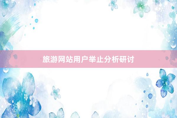 旅游网站用户举止分析研讨